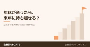 年休が余ったら、来年に持ち越せる？公務員の「年次休暇」の日数と繰り越しを条文で確かめる のアイキャッチ画像